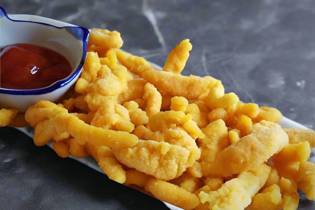 Clam Strips with cocktail sauce